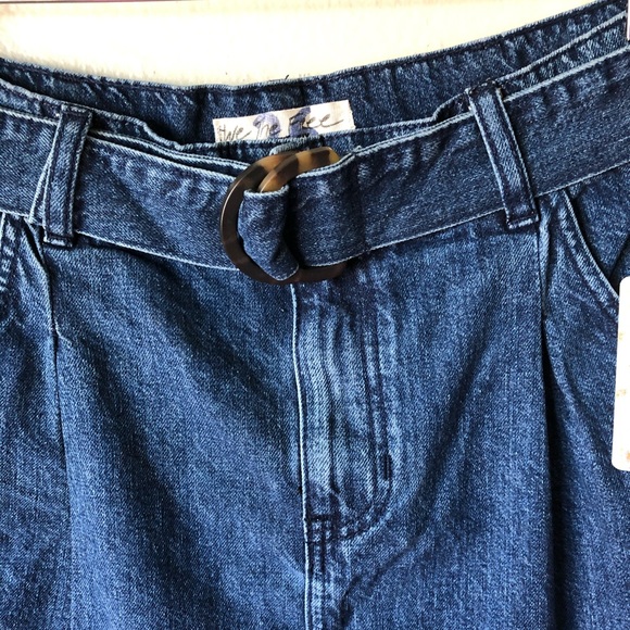 Free People We the Free Belted Denim Mini Skirt - Picture 4 of 7